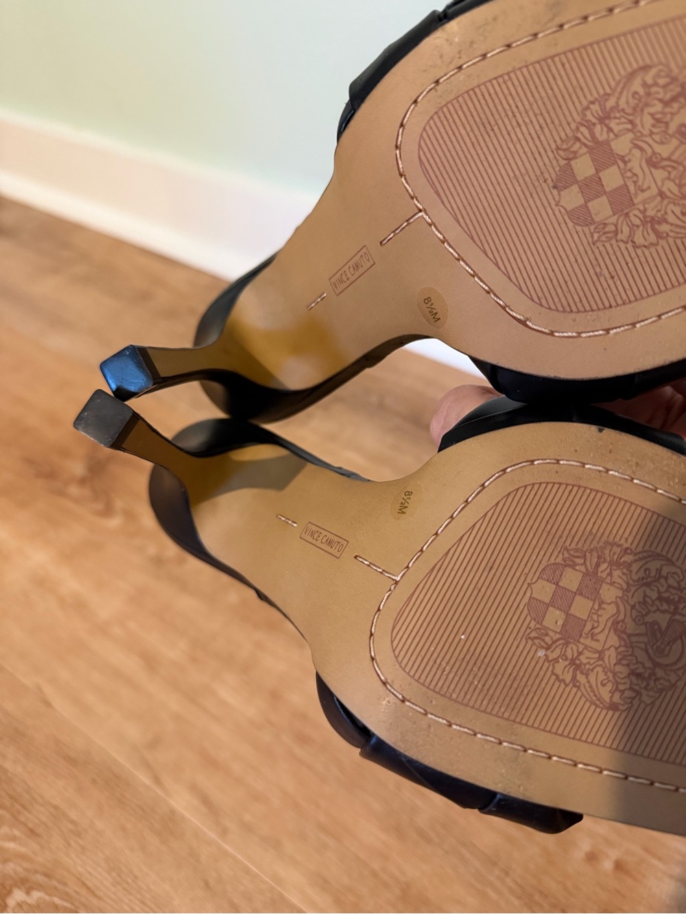 Vince Camuto Black Leather Brelanie Woven Mule - Picture 7 of 8